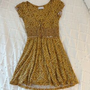 Urban Outfitters Brown and Yellow Dress